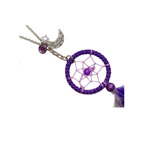 Mini Dream Catcher Car Hanging Decoration I Love You to the moon and back Pendant Necklace
