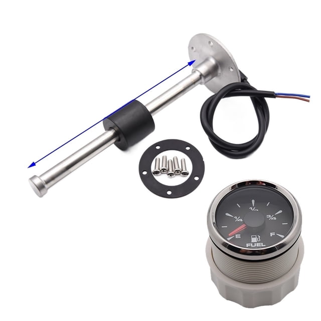 7 Color Backlight Waterproof Fuel Level Gauge 0-190ohm Oil Tank Level Indicator Meter With Fuel Level Sensor 100MM-550MM ,Easy to Install