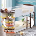 thumbnail image 4 of ACME Neptune Lit Superposé de Rangement en Bois Simple sur Simple, Blanc et Chocolat, 4 of 4