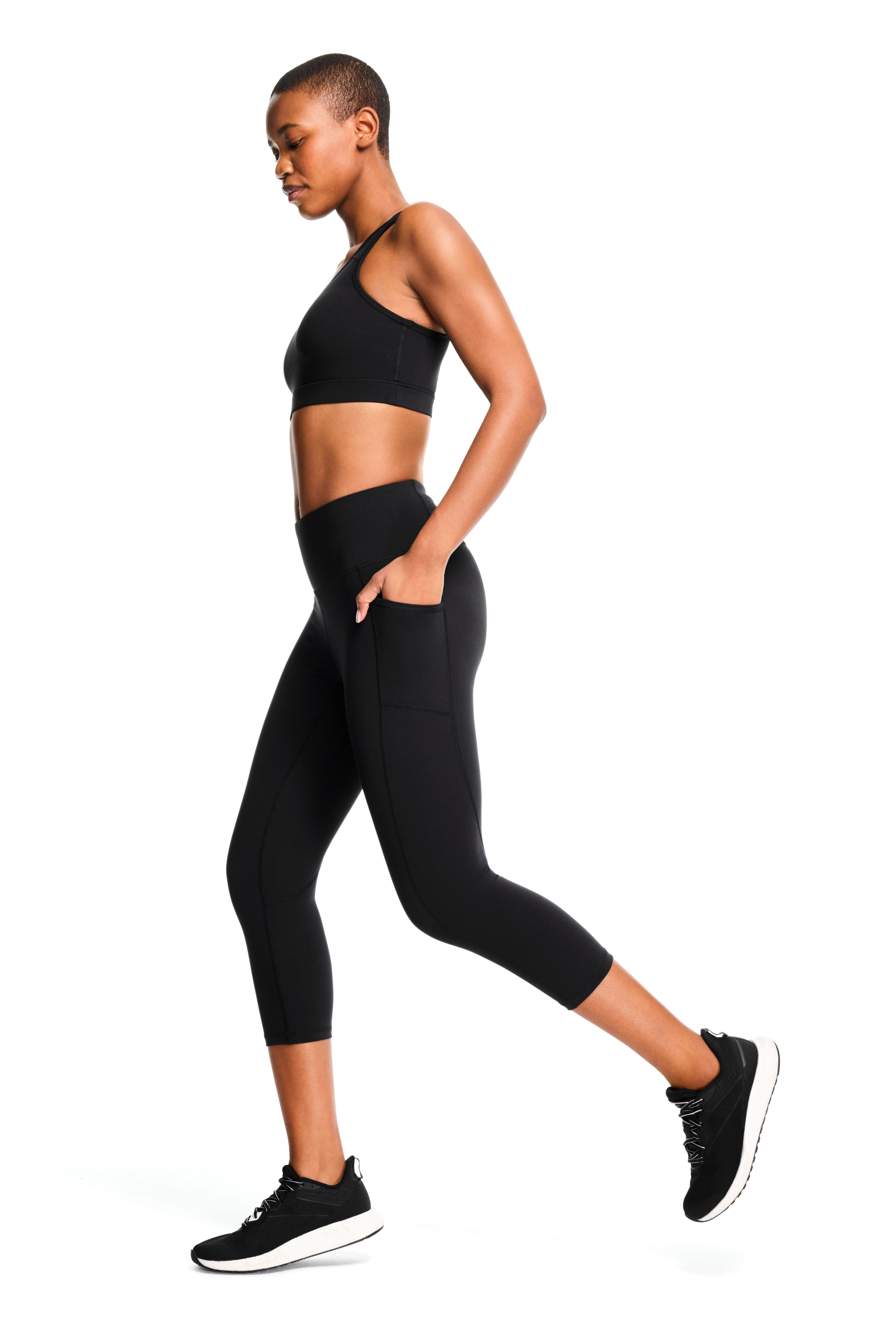 Reebok Women's and Women's Plus Everyday High Rise Capri Leggings, 20" Inseam, Sizes XS-4X