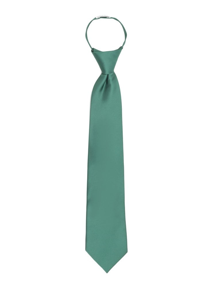 Jacob Alexander Boys 14 Pretied Ready Made Solid Color Zipper Tie 