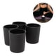 thumbnail image 5 of Juego de 4 vasos de cristal para velas, candelabros sencillos para el hogar, decoración de mesa de comedor, color negro, 5 of 5