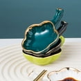 thumbnail image 2 of Sauce Dishes For Dipping, Ceramic Dipping Bowls, Small Dipping Sauce Bowls, Chopsticks Holders-dark green-11x7x2.3cm, 2 of 9
