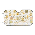 thumbnail image 4 of Uemuo Farm Bee Cute Honey Pattern Accordion Car Windshield Sun Shade, Foldable Reflective Sun Visor for Car, Reflector Windshield Sunshade-Small, 4 of 7