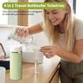 thumbnail image 6 of 4-in-1 Travel Dispenser Bottles, 2026 NEW Refillable Leak-Proof Toiletry Containers for Shampoo, Conditioner, Lotion & Skincare, 120ml Portable Travel Set(GREEN), 6 of 6
