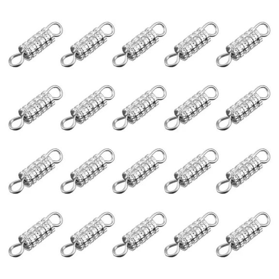 EOEMY Barrel Clasp Extender Screw Jewelry Clasps Necklace Connectors