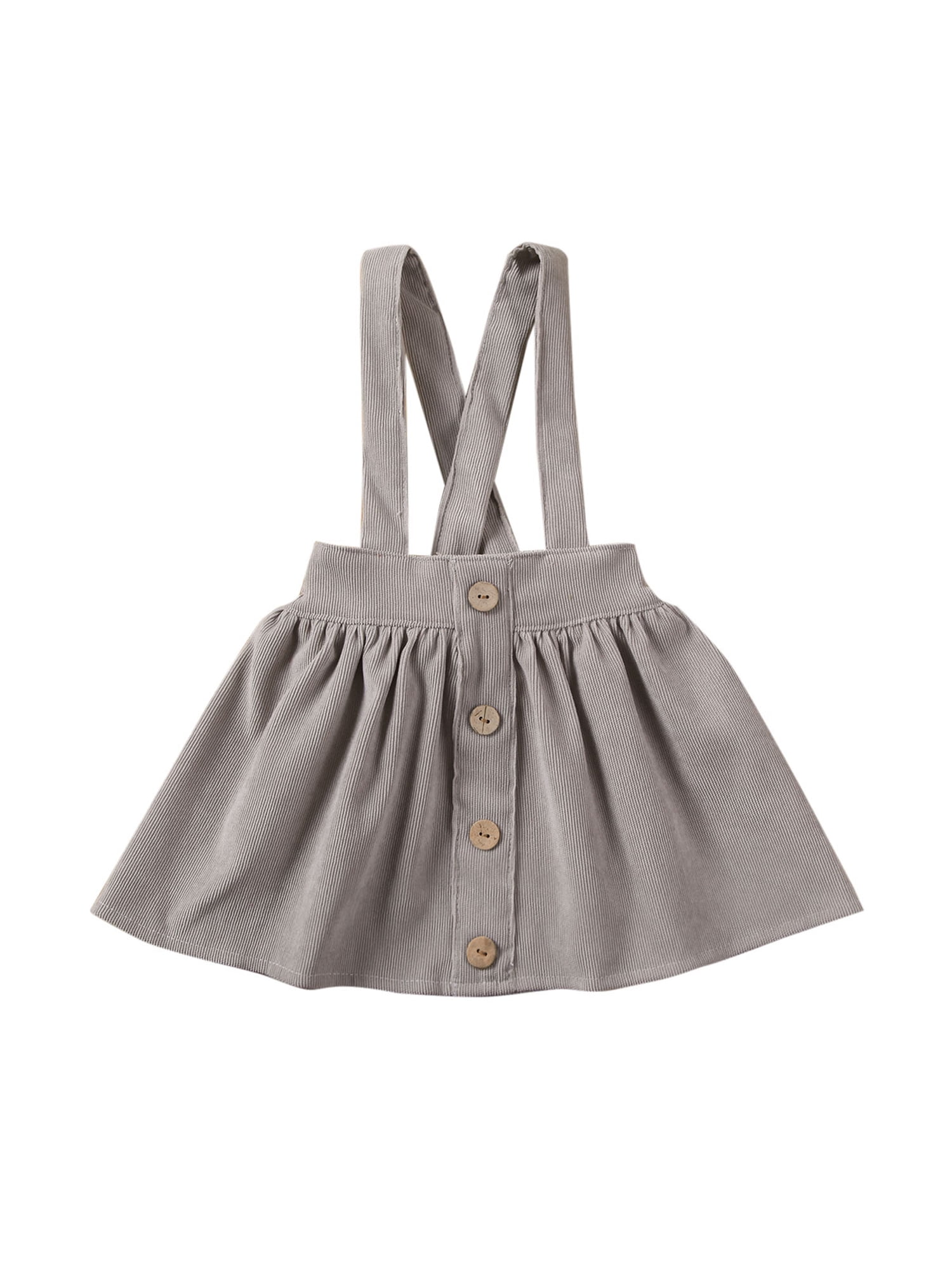 Kuriozud Toddler Infant Baby Girl Suspender Skirt Mini Overall Dress