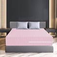 thumbnail image 3 of 100% Egyptian Cotton L Shape Zipper Mattress Cover, 800 TC, 21 Inch Deep Pocket King Size (76x80), Stripe Light Pink, 3 of 6