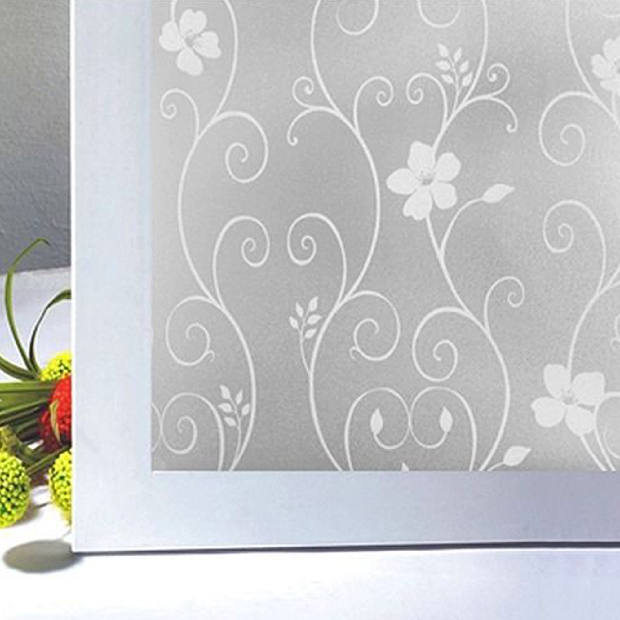 Details about   3D 78" Waterproof Frosted Privacy Bedroom Bathroom Window Glass Film Sticker New 