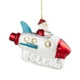 thumbnail image 7 of Northlight Santa in a Rocket Ship Glass Christmas Ornament - 4.25" - Silver, 7 of 7