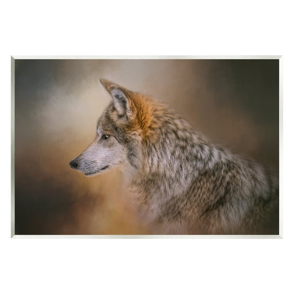 Stupell Wildlife Wolf Portrait Photography Animals & Insects Photography Wall Plaque Unframed Art Print Wall Art