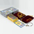 thumbnail image 2 of Juego de cartas de tarot con caja de madera gris, bolsa de mantel, juego de mesa impermeable de lámina dorada, 2 of 5