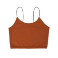 thumbnail image 1 of A2Y Women's Skinny Strap Sexy Camisole Tank Crop Tops Rust M, 1 of 3