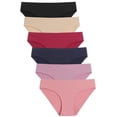 thumbnail image 1 of Braguitas de bikini Caterlove sin costuras para mujer, paquete de 6, 1 of 5