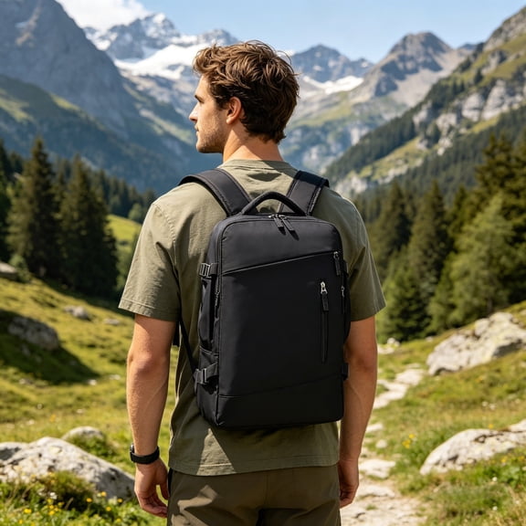 Washable Lightweight School Bags, Durable Water-Resistant Simply Modern Backpack, Large Capacity Foldable Adventure Backpacks for Business, Travel, Commute