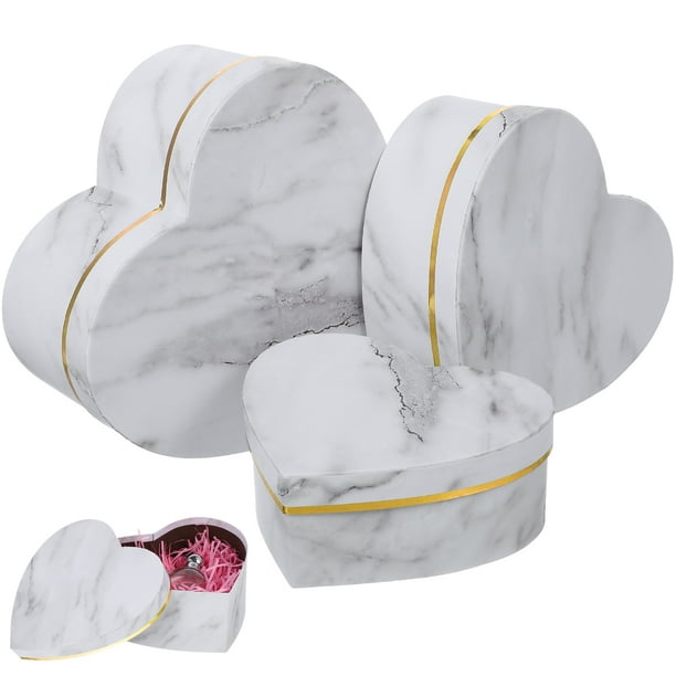 GOOHOCHY Cajas de regalo vacías con forma de corazón, caja de regalo para fiesta de boda, 3 uds.