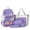 Purple, variant on WAYUTE Kids Backpack Back to School 5 Pcs Backpack Set for Kindergarten Preschool Patchwork Color Large Capacity Fashion Bookbag Casual Outdoor Travel