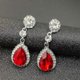 thumbnail image 5 of Pendientes colgantes Yuxing con brillantes Diamantes de imitación Forma de gota de agua 1,6 cm x 4,8 cm, 5 of 5