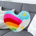thumbnail image 2 of Versatility Creative Rainbow Love Cushion Sofa Pillow Cloud Heart Shape Couple Fluffy Cushion Plush Heart Pillow Plush Toy Soft Rainbow Star Shaped Throw Pillow Gifts,, 2 of 7