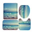 thumbnail image 1 of Home Shower Curtain Set  Bathroom Hotel Toilet Cover Mats  Non-Slip Washroom Kitchen Rugs  Rainforests Beaches Patterns Printing, 1 of 6