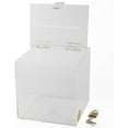 Multi Slot Raffle Box Acrylic Raffle Box with Lock and Sign Holder, Charity Donation And ...