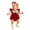Red, variant on Bigetiay Toddler Girls Christmas Outfits Ruffled Sleeve Romper Bodysuits Headbands Set, Size 6-12 Months