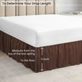 thumbnail image 5 of CCNY Dust Ruffled Style Bed Skirt Twin size Adjustable Elastic 11" Drop Length Microfiber Made Chocolate Bedskirts, 5 of 6