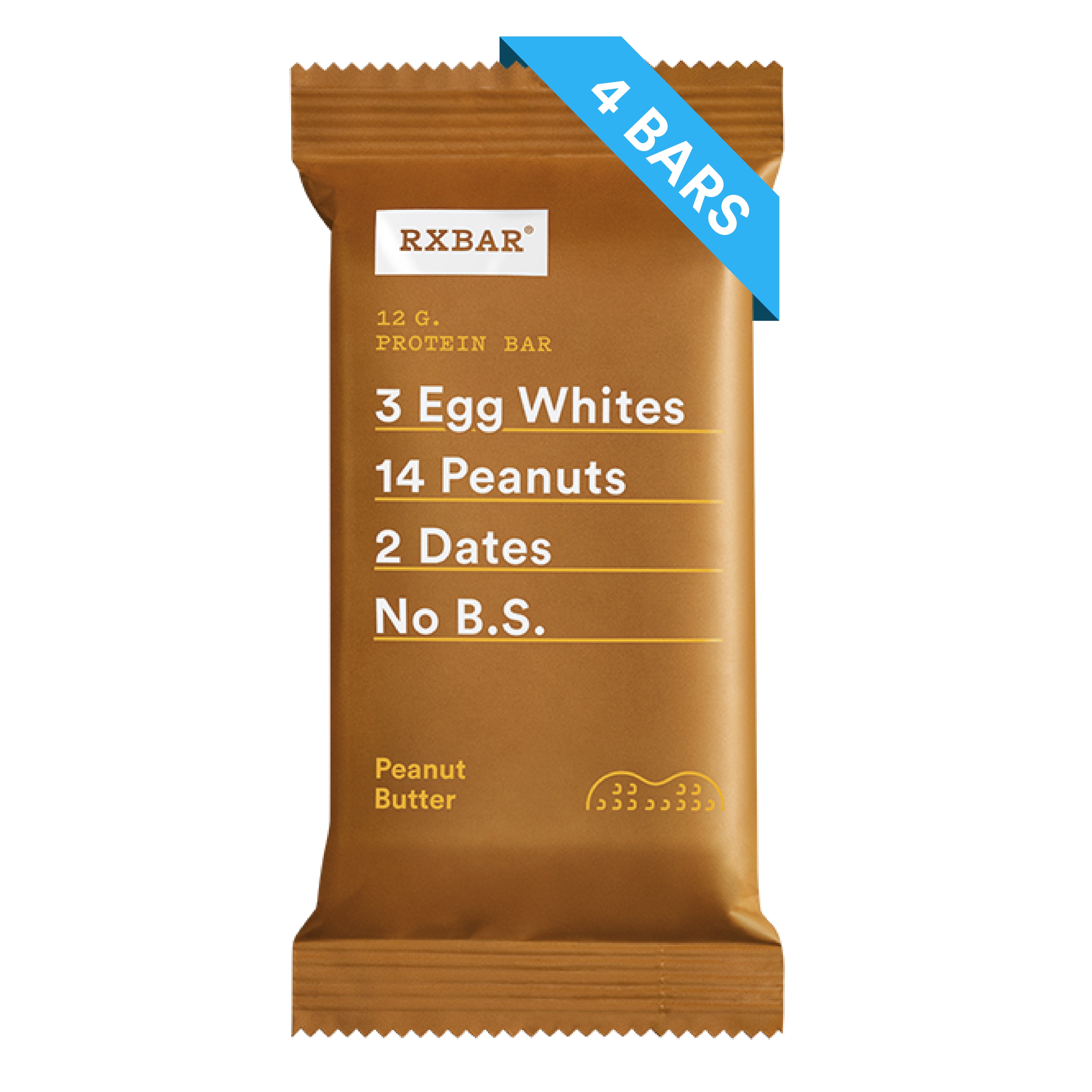 RXBAR Peanut Butter Whole Food Protein Bars GlutenFree 4 Ct