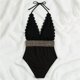 thumbnail image 3 of Gibobby Traje de baño completo mujer Traje de baño de playa de verano para mujer Bikini sólido sexy Traje de baño de moda para mujer(Negro,G), 3 of 5