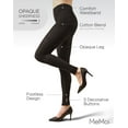 thumbnail image 3 of MeMoi Sleek Footless Cotton Blend Sweater Tights - Womens - Female (Medium/Large, Black), 3 of 9