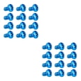 thumbnail image 1 of bedienty 12PCS Colorful Bicycle Disc Brake Rotor Torx Bolts T25 M5x10mm Bike Alloy Steel Disc Brake Rotor Fixing Screws Blue 2Set, 1 of 6