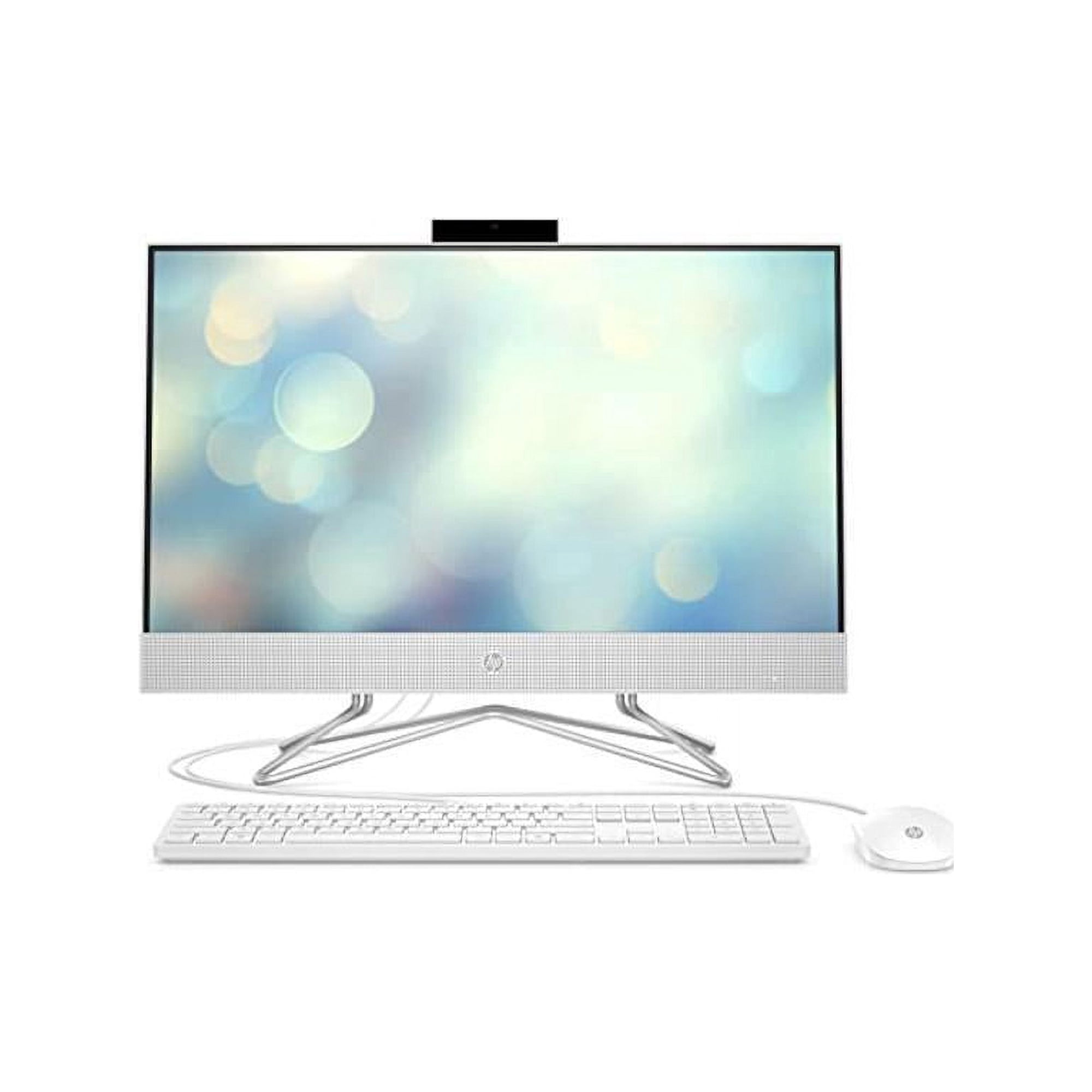 HP 22-df0222 All-in-One 22" Desktop Computer, 4 GB, 256 GB SSD, Snow White