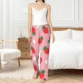thumbnail image 5 of PISONIC Strawberry Printed Women's Pajama Pants, Comfy Pajama Bottoms With Pockets&Drawstring, 5 of 7