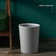 thumbnail image 3 of Plastic Small Trash Can Wastebasket, Garbage Container Basket for Bathrooms, Kitchens, Offices, Dorms, (Grey), 3 of 5