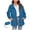 Blue, variant on Women's Lightweight Packable Hooded Rain Jacket, Breathable Waterproof Windbreaker Coat for Outdoor Travel Hiking or Daily Commute, Active Wind Protection Silver S