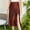 155#Brown, variant on Womens Satin Skirts Casual Silk Midi Skirt High Waisted Long Skirts Zipper Elegant Work Skirts Boys Black Dress Shoes Dress With Pockets Plus Size