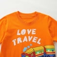 thumbnail image 4 of Kaprioy Boys Summer Outfits Baby Boy Summer Clothes Short Sleeve Love Travel Letter Tractor Print Shirt T-Shirt Tops Shorts Clothes Sets Baby Boy Outfits, 4 of 6