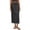 Dark Gray, variant on Womens Midi Skirt Casual Solid Color Side Split Cotton Linen Skirt, Breathable Summer Long Skirt,Dark Gray L