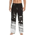 thumbnail image 5 of Mens Pajama Pants, Piano Keys With Musical Notes Soft Sleep & Lounge Pants for Men, Cuteness Casual PJ Bottoms Pants with Pockets, 5 of 7