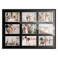 thumbnail image 2 of Modern Collage Picture Frames Wall Decor - 14.5x20.5 Black Finish Photo Collage Frame with Black Mat For Nine 4x6 Photos , Includes UV Resistant Acrylic, Acid-Free Backing, Hanging Hardware, 2 of 8