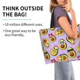 thumbnail image 2 of Disketp Cartoon Avocados Bolsa Tote Estampada para Mujer, Bolso de Hombro y de Mano para Compras y Viajes, 2 of 8