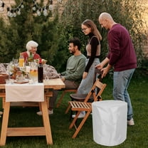 OUNONA Patio Cooler Bar Table Cover For Table 22.79x20.44 Inch Outdoor Patio Round Beer Cooler Table Cover Waterproof Barrel Table Cover