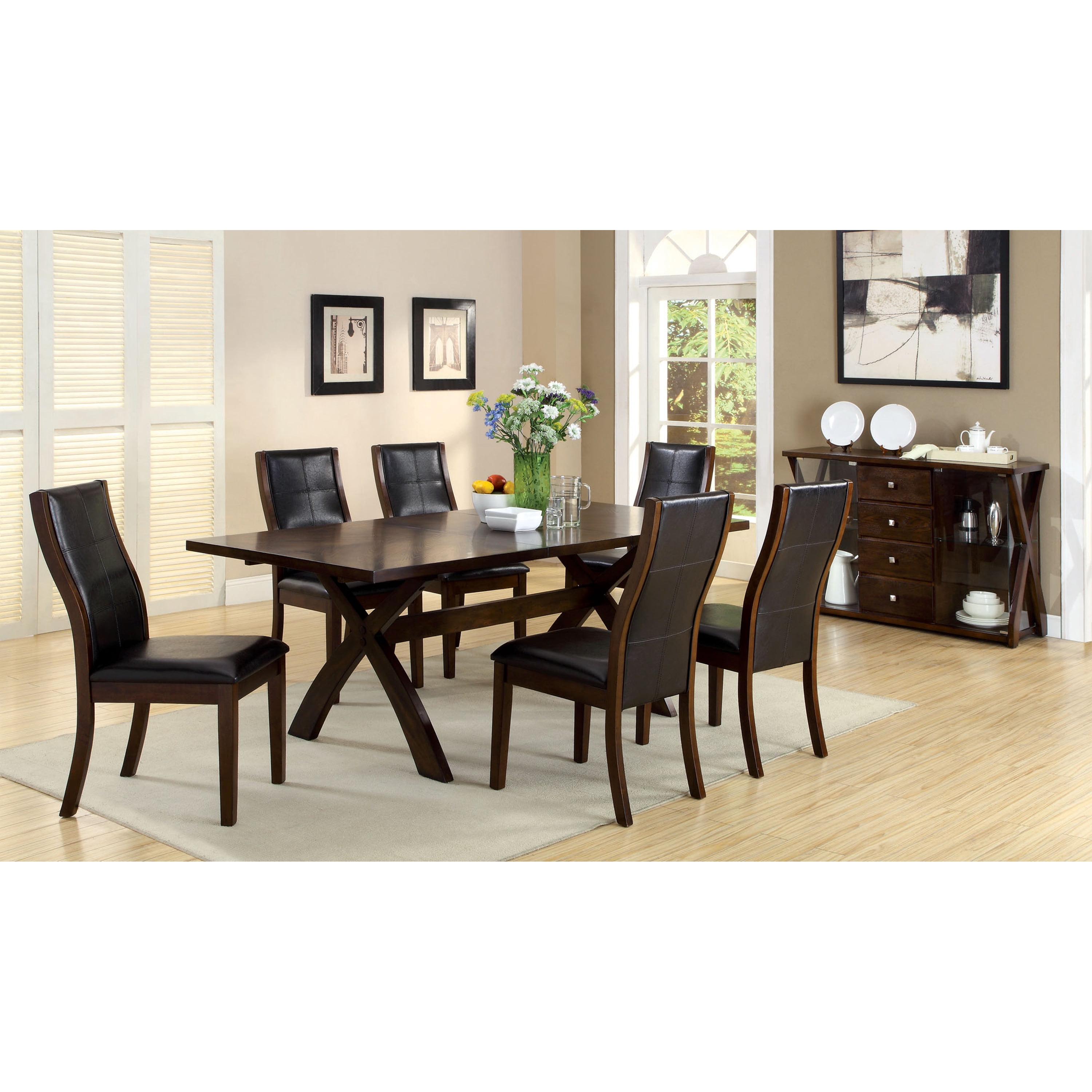 Lorin Contemporary Dining Chairs, Espresso, Set of 2