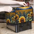 thumbnail image 7 of Uemuo Starry Sky Moon Sunflower Print Toaster Cover 4 Slice, Small Kitchen Appliance Covers, Toaster Oven Cover with Loop, Bread Machine Cover Dust Cover Protection, 7 of 7