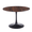 Walnut, variant on Tcbosik 42.1" Dining Table for 2-4 Person, Round Tulip Table with Metal Pedestal, Mid-Century Modern Bistro Table for Living Room, Black Marble