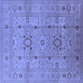 thumbnail image 1 of Ahgly Company Machine Washable Indoor Square Oriental Blue Traditional Area Rugs, 5' Square, 1 of 4