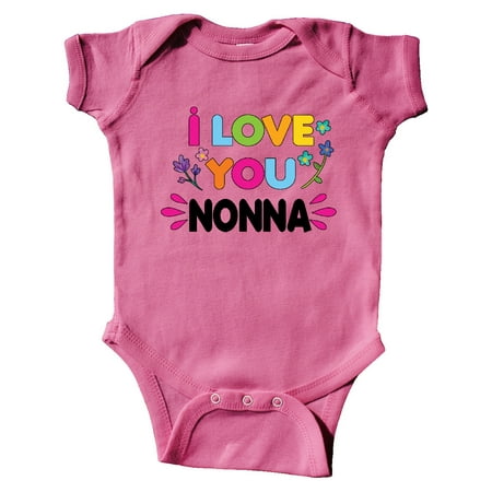 

Inktastic I Love You Nonna with Flowers Gift Baby Girl Bodysuit