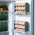 thumbnail image 3 of Egg Holder High Capacity Flip-up Design Space-saving with Carrying Handle 3 Layer Fresh-Keeping Refrigerator Egg Tray Kitchen Accessories, 3 of 8