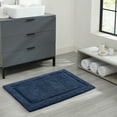 thumbnail image 5 of Jean Pierre New York Lydia Border 100% Cotton Bath Mat - Non-Slip Bath Rug - Midnight Navy - 20"x30", 5 of 7