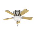 thumbnail image 2 of Hunter Fan Company 42-Inch Haskell Low Profile Plafonnier Ventilateur, Nickel Brossé, 2 of 5